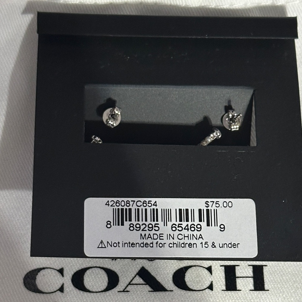 Coach Silver and Gold Cherry Drop Earrings - Picture 5 of 5